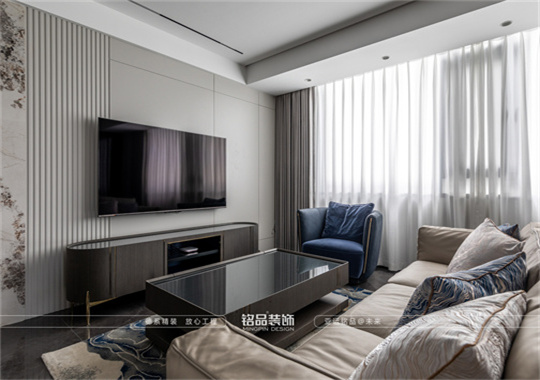 慈溪123㎡现代轻奢风格吾悦首府小区装修案例效果图