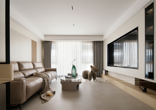 慈溪120㎡极简风格 逸湾小筑装修效果案例