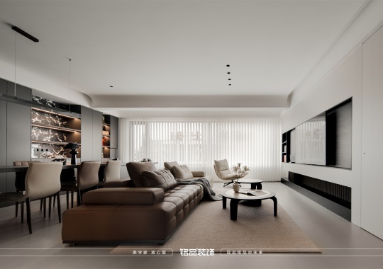 慈溪126㎡现代风格 春来云湖装修效果案例